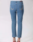CORFU-AUDREY LAGOON BLUE WASH STRETCH DENIM JEANS