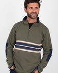 BRAKEBURN-  1/4 Zip Sweat-  Green