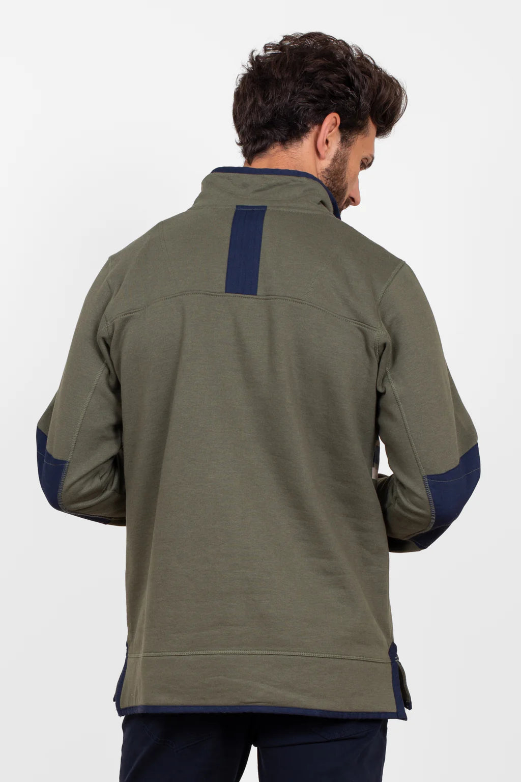 BRAKEBURN-  1/4 Zip Sweat-  Green