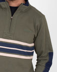 BRAKEBURN-  1/4 Zip Sweat-  Green