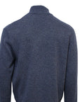 BRIDGEPORT - Knitted Half Zip Top - Indigo