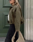 SMAIBULUN- Khaki Bomber Jacket