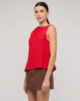 STAPLE THE LABEL - Amira Twist Top.  Red