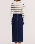 STAPLE THE LABEL CAMILLE STRIPE KNIT TOP