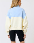 CARTEL AND WILLOW- Darcy 1/4 Zip Sweater - Ice Blue