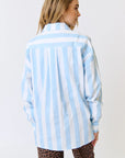 CARTEL AND WILLOW- Adalyn Shirt - Ice Blue Stripe