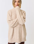 CARTEL AND WILLOW- Sienna Knit - Oat Marle       CW25506OM