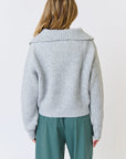 CARTEL AND WILLOW - Azura Knit Pullover - Grey Marle