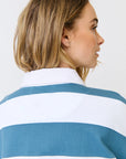 CARTEL AND WILLOW - Lily Rugby Shirt.  Pacific Stripe
