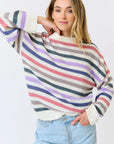 CARTEL AND WILLOW - Lola Stripe Knit - Rainbow Mist