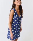 CARTEL & WILLOW - Selena Mini Dress. Navy Spot