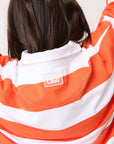 Cartel and Willow-  Mandarin and White Rugby Sweater