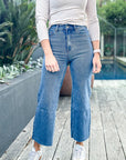 ALL ABOUT EVE - Charlie High Rise Wide Leg Jean - Dark Blue
