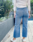 ALL ABOUT EVE - Charlie High Rise Wide Leg Jean - Dark Blue