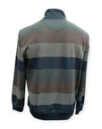 BACK BAY Mens Block Stripe 1/2 Zip Sweater.  Clay