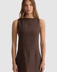 ORTC - Bridie Linen Mini Dress - Carob