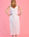 LA SOFIA-  White Linen Dress