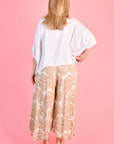 GO GIRL - Sydney Wide Leg Pant - Seashell Natural