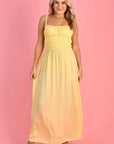 GO GIRL-  SUMMER MAXI DRESS - SOFT YELLOW