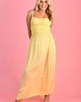 GO GIRL-  SUMMER MAXI DRESS - SOFT YELLOW