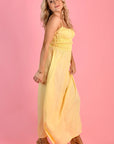 GO GIRL-  SUMMER MAXI DRESS - SOFT YELLOW