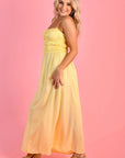 GO GIRL-  SUMMER MAXI DRESS - SOFT YELLOW