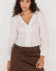 MINK PINK - Daria Corset Blouse - White