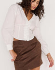 MINK PINK - Daria Corset Blouse - White