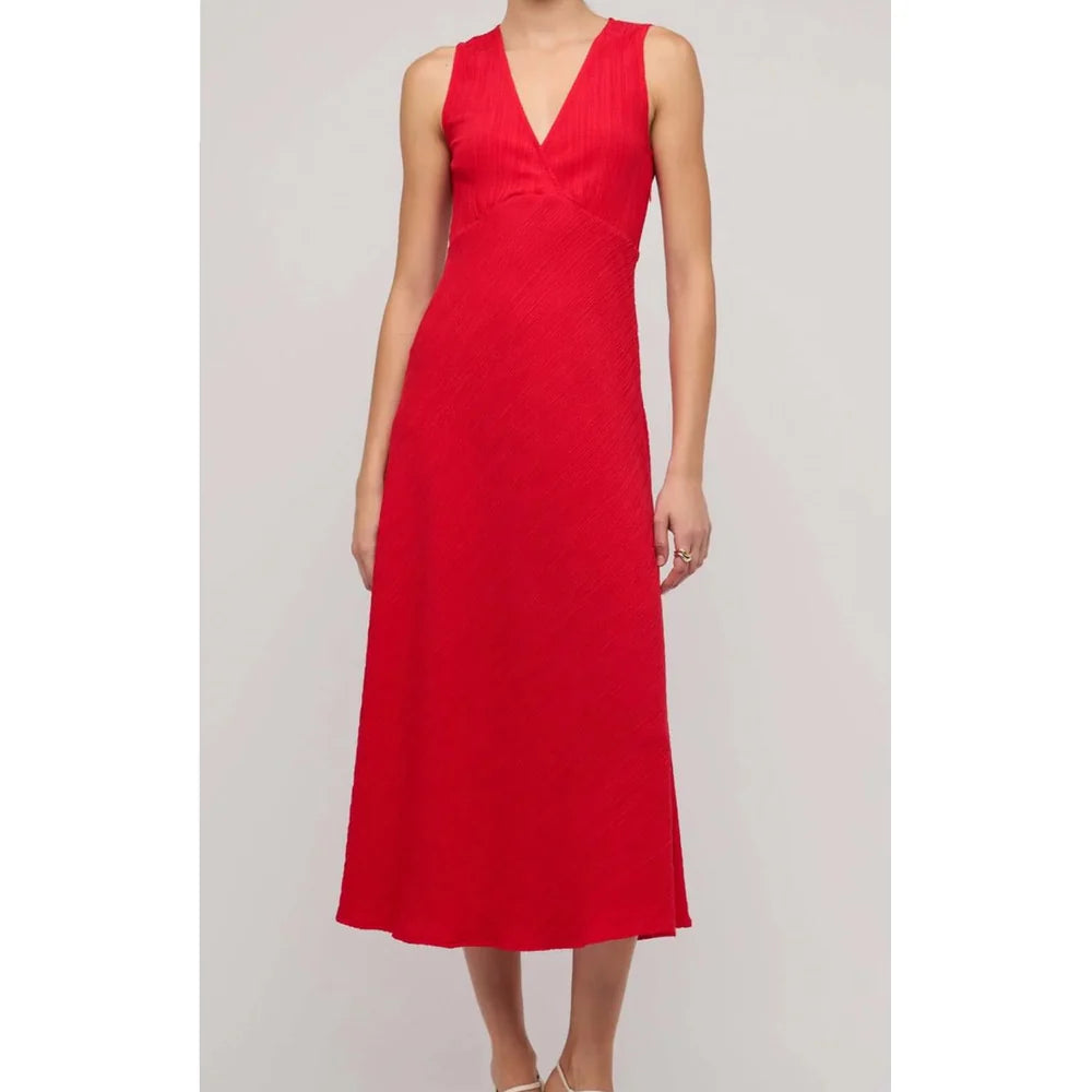 STAPLE THE LABEL - Amira Bias Midi Dress - Red