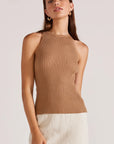 STAPLE THE LABEL- EDNA KNIT TANK MOCHA