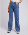 ALL ABOUT EVE- SKYE HIGH RISE STRAIGHT LEG JEANS .  Colour-Denim