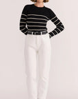 STAPLE THE LABEL FREYA STRIPE KNIT TOP