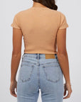 SILENT THEORY - Bella Crop Tee - Peach