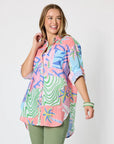 THREADZ - Urban Jungle Print Shirt - Musk Multi