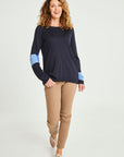 GORDON SMITH - Stripe Back Knit Jumper