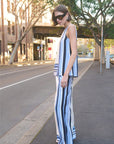 STAPLE THE LABEL - Stripe Relaxed Wide-Leg Low Rise Pants