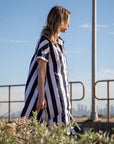 GOONDIWINDI COTTON - Riviera Stripe Dress. Navy Stripe