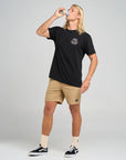 MAD HUEYS -  Kraken Port Hole SS Tee.  Black