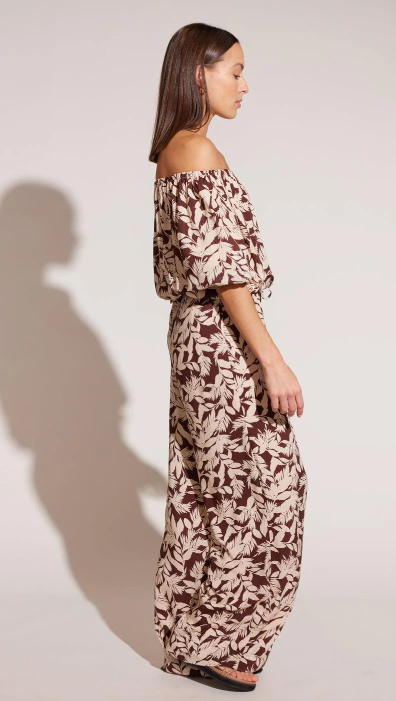 STAPLE THE LABEL-  HANALEI OFF SHOULDER TOP - Brown/Beige