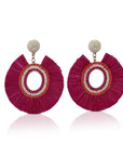 AXESSI - Pink Margarita Statement Earrings