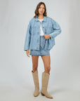 ALL ABOUT EVE - Dale Denim Shacket - Light Blue