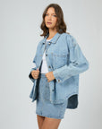 ALL ABOUT EVE - Dale Denim Shacket - Light Blue