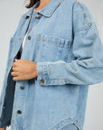 ALL ABOUT EVE - Dale Denim Shacket - Light Blue