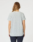 THREADZ - Tonic Stripe Tee.  Navy
