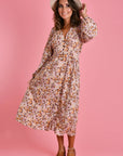 GO GIRL-  Juliette Midi Dress- Vintage Bloom