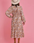 GO GIRL-  Juliette Midi Dress- Vintage Bloom