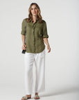 GOONDIWINDI - Frill Shirt - Sage Green
