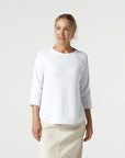 GOONDIWINDI - Sorbet Cotton 3/4 Sleeve Raglan Knit - Optical White