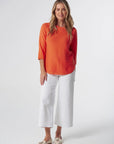 GOONDIWINDI - Sorbet Cotton 3/4 Sleeve Raglan Knit - Orange