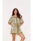 MINK PINK - Remi Shirt Mini Dress - Olive